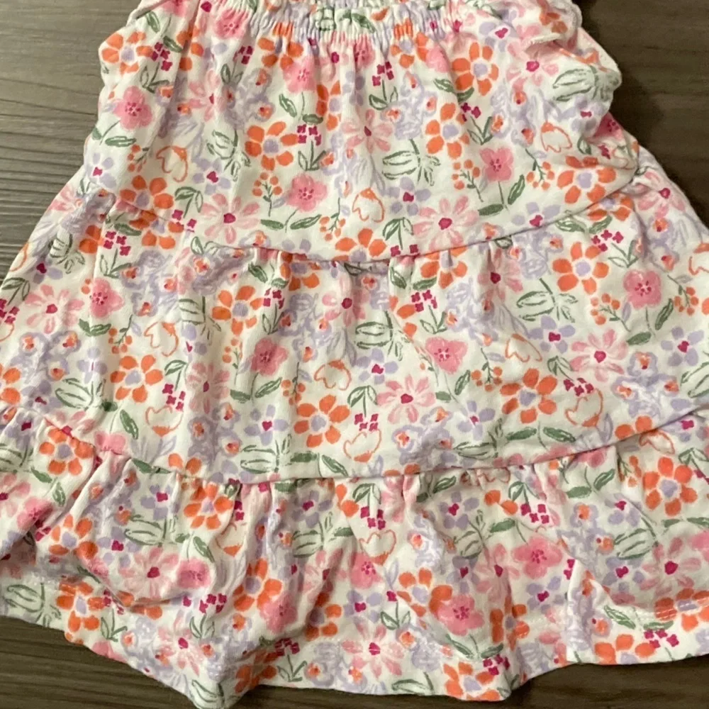 Carter's Baby Girl Floral Print Ruffle Dress with White bloomers size 3M